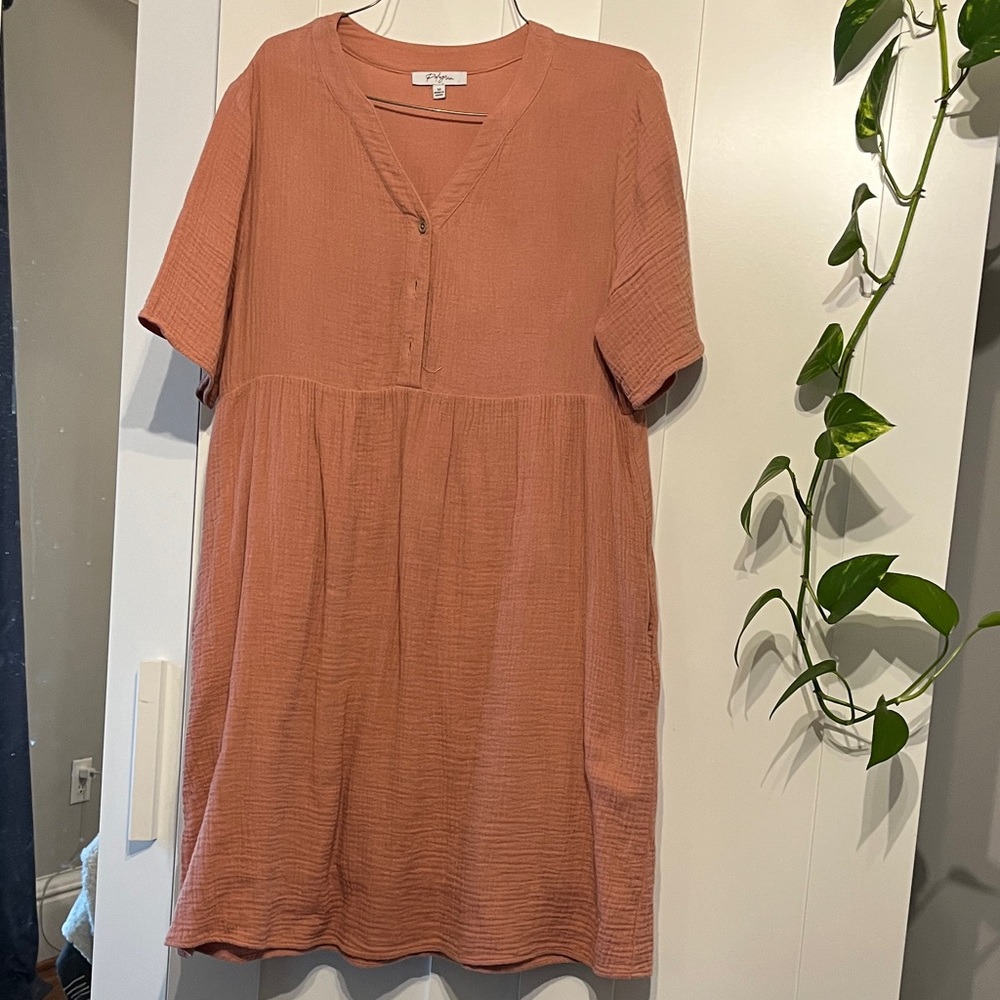 Polagram Terracotta Short Sleeve dress